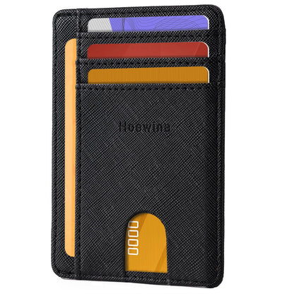 Slim Wallet for Men, Minimalist RFID Blocking Leather Wallet