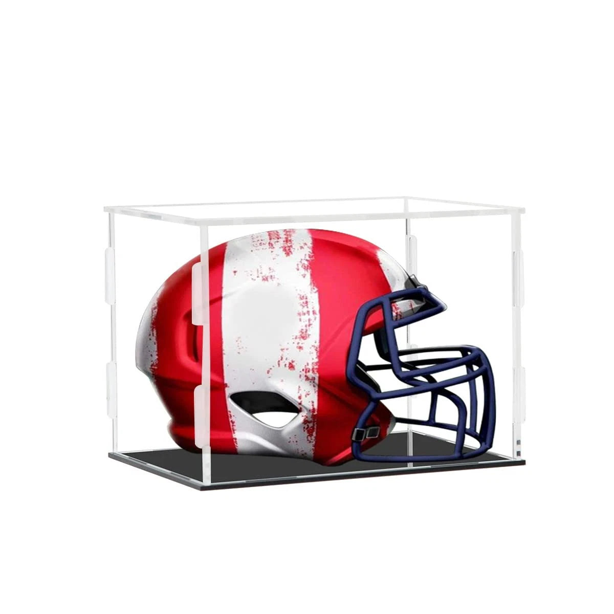 Acrylic Helmet Display Case for Football (Clear Square)