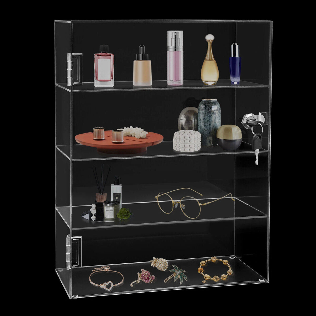 Acrylic Display Case for Countertop Showcase with Lock