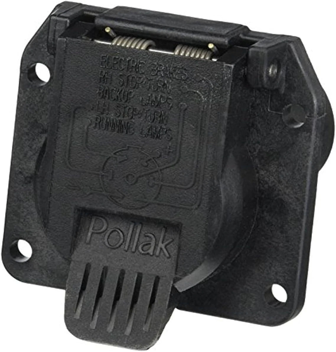 7-Way Socket for RV (11-893P) - Quick Install, Lightweight Metal Finish