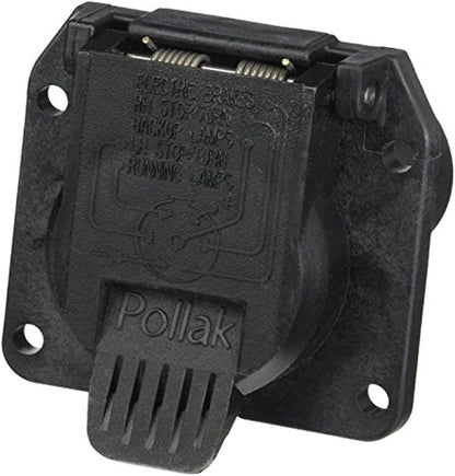 7-Way Socket for RV (11-893P) - Quick Install, Lightweight Metal Finish