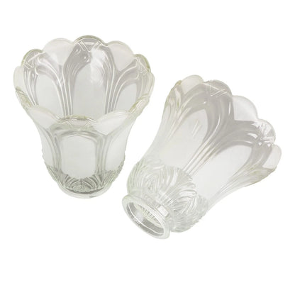 2 Pack Bell Shaped Glass Shade Replacement Globe for Light Fixture