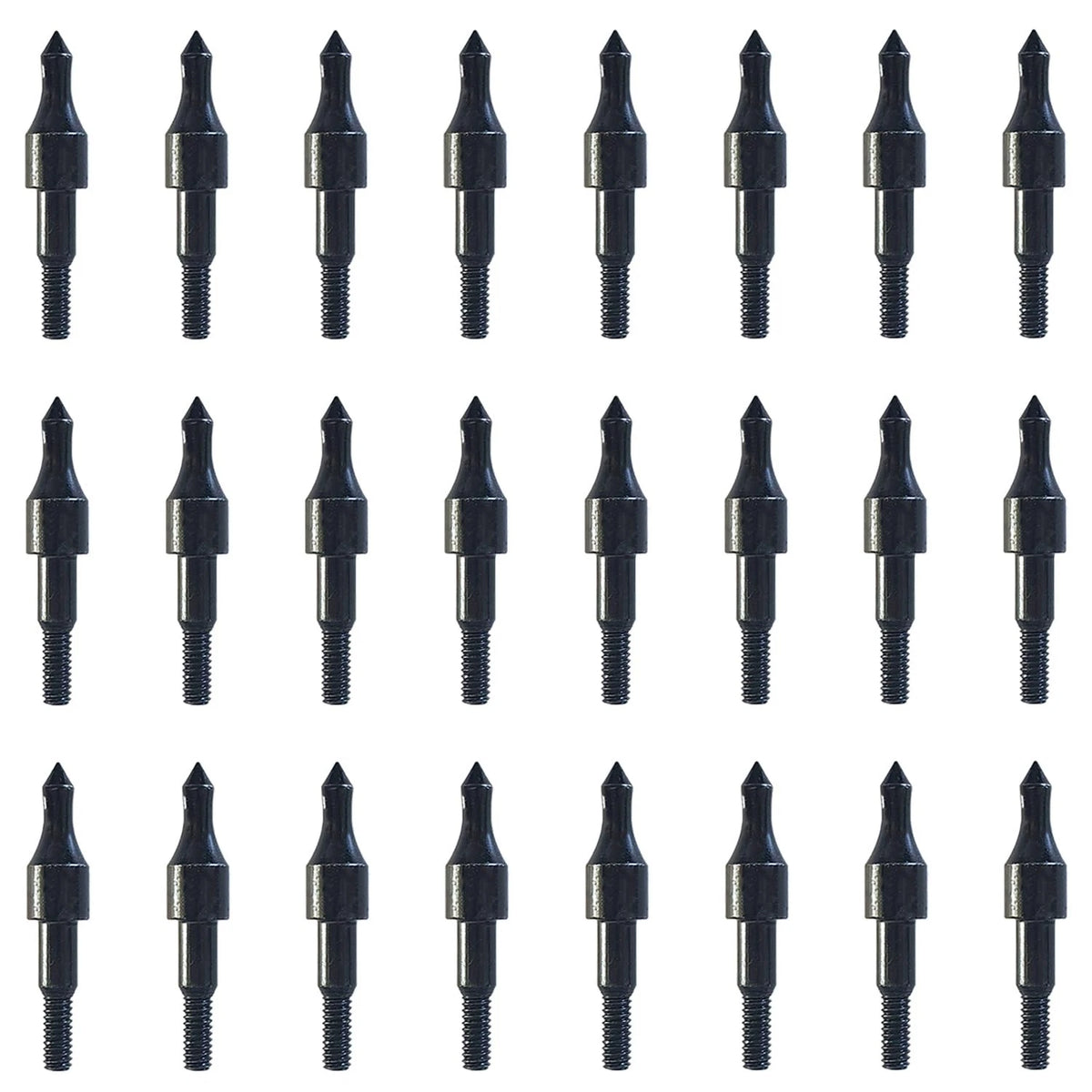 24 Archery Field Points 100 Grain Steel for Target Practice