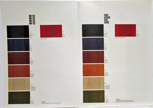 Mercedes-Benz Dealer Sales Brochure Interior Options for 1976