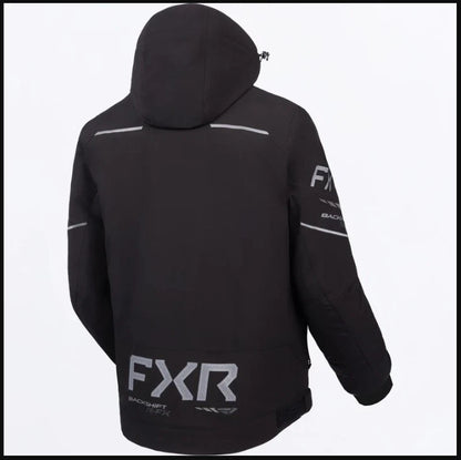 Mens FXR Black Backshift 2 in 1 Snowmobile Jacket 3X 4X 5X