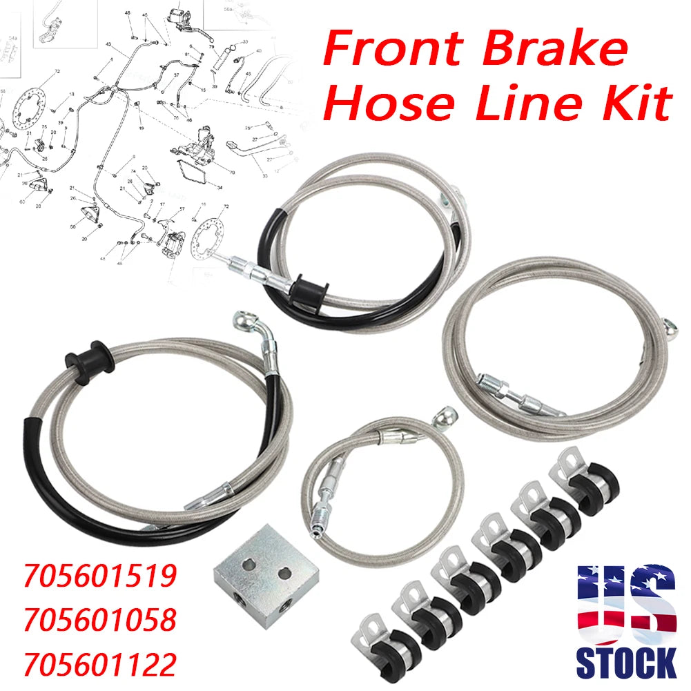 Front Brake Hose Line for Can-Am Outlander (450 500 570 650 800 850 1000 1000R)