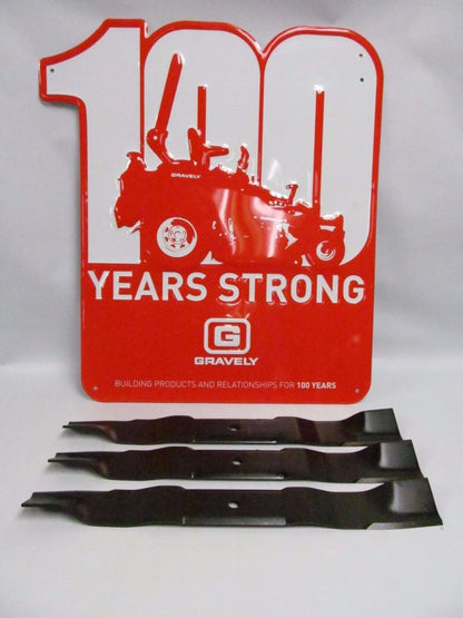 Set of 3 Lawnmower Blades for Gravely Ariens