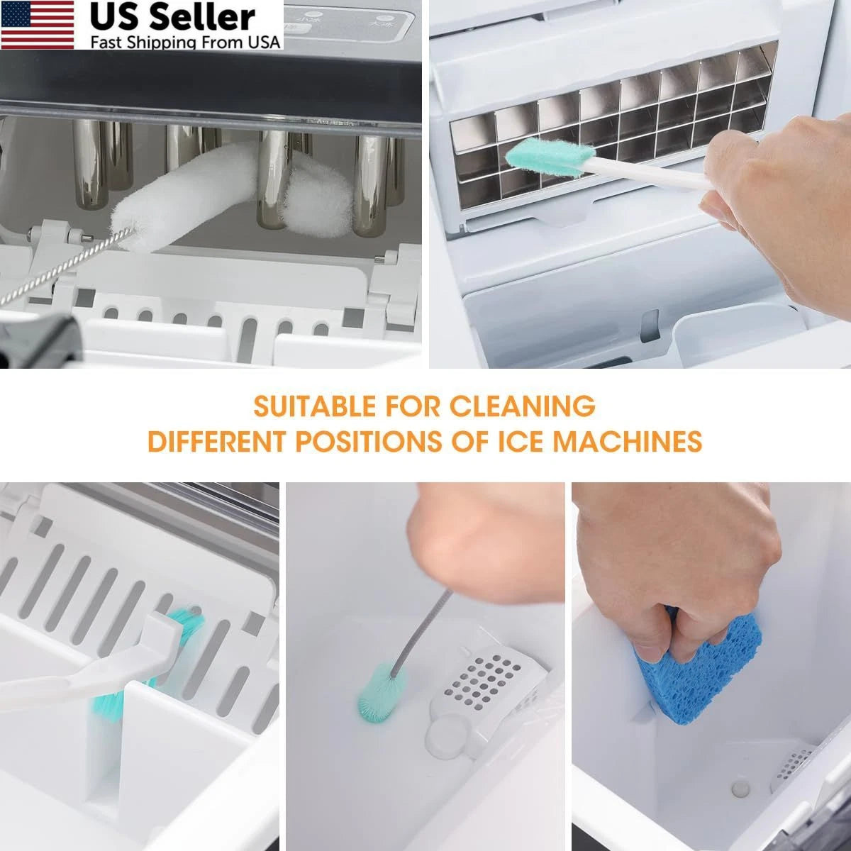 10 Pcs Ice Machine Cleaner Brush Set for AIEVE