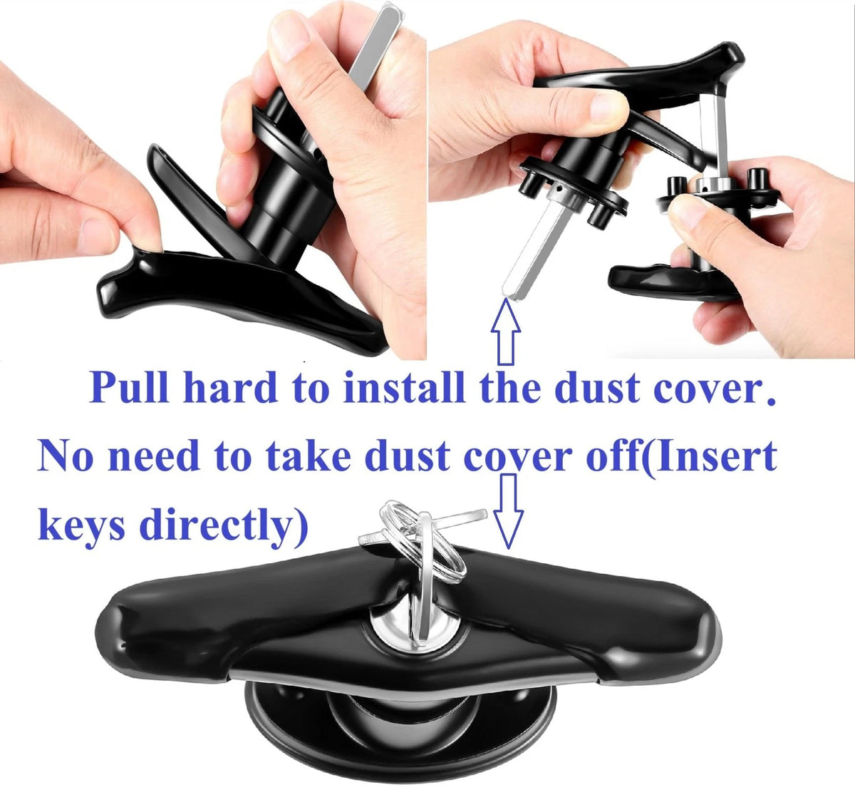 T Handle Lock Set for Truck Cap Topper (Black)