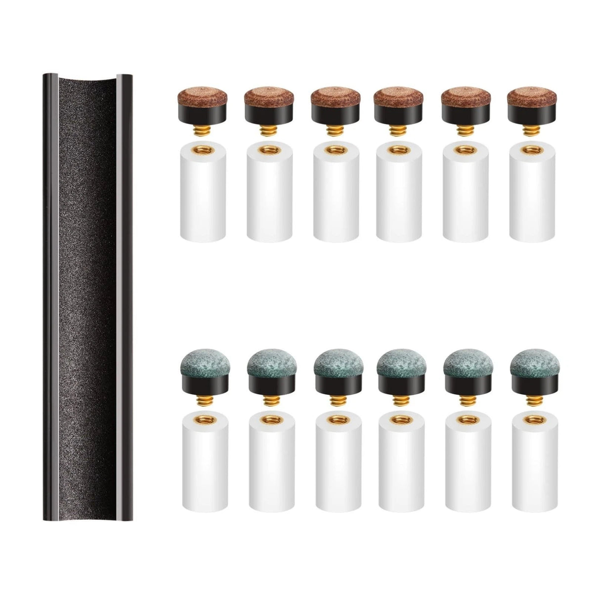 12 PCS Screw on Pool Cue Tips Replacement Kit for Sinsilvie