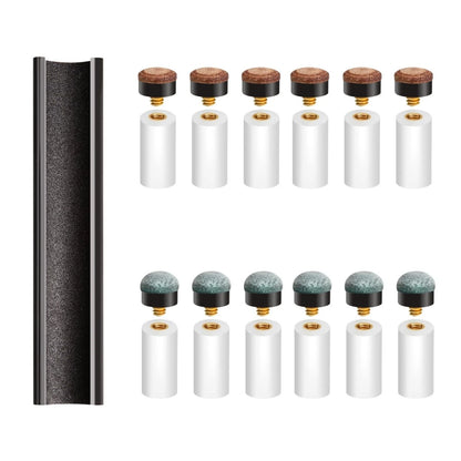 12 PCS Screw on Pool Cue Tips Replacement Kit for Sinsilvie