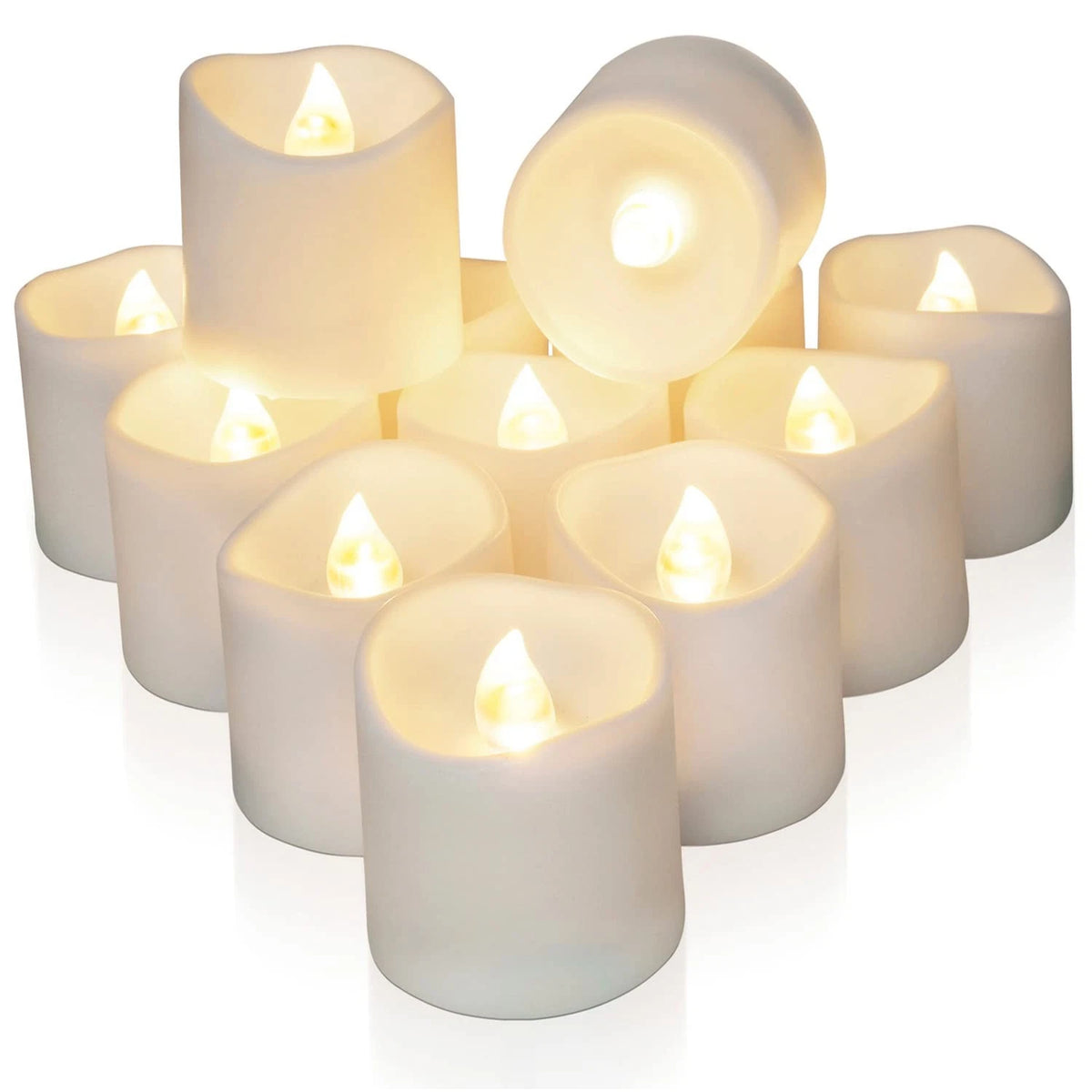 12-Pack Flameless LED Candles for Home Decor (Warm Light)