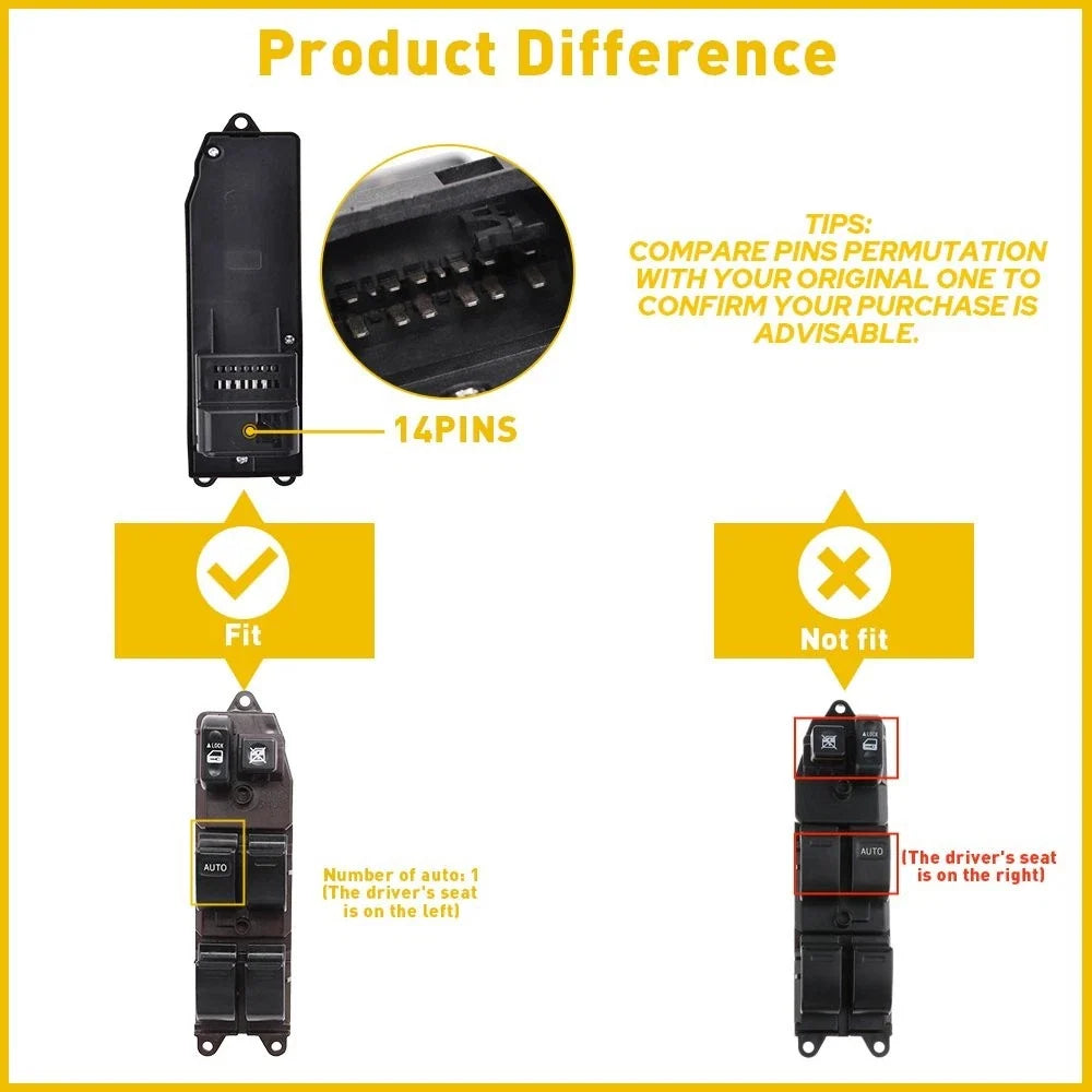 Power Window Master Switch for Toyota Matrix (2003-2008)