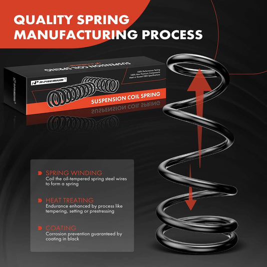2X Rear Suspension Coil Springs for Audi A4 Quattro Avant (2009–2012) 8K0511115FN, RA7055