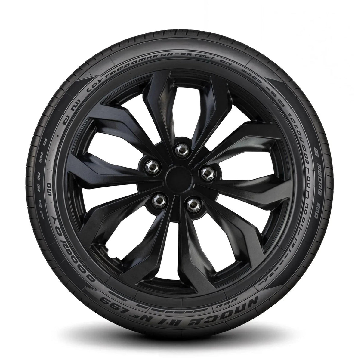 Set of 4 Universal 15" Gunmetal Gray ABS Hubcap Wheel Covers