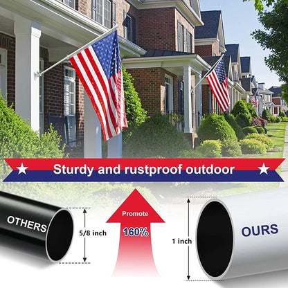 Flag Pole Holder for Outside House (5ft Heavy Duty Stainless)