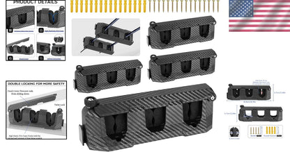 4-Pack Wall Mounted Fishing Rod Holders for Fishing Gear