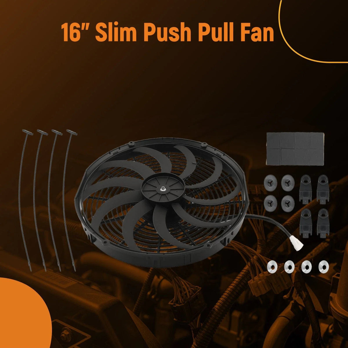 16 Inch Electric Cooling Fan 3000CFM 120W for Universal Use