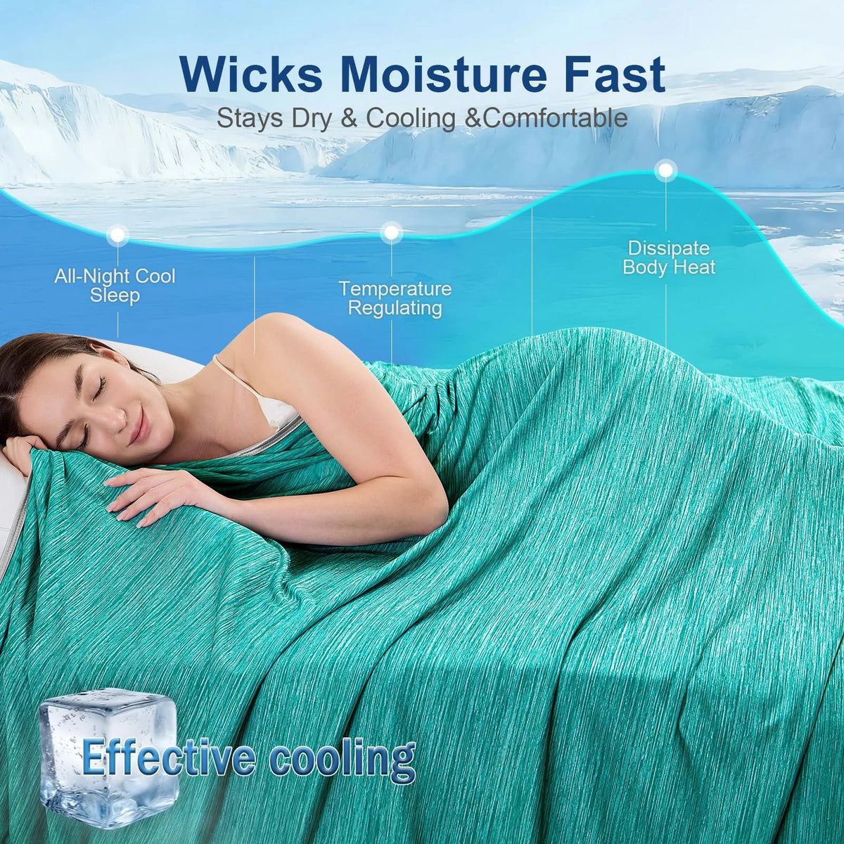 Cooling Blanket King Size (90"x108") Double Sided Summer Cooling Blanket