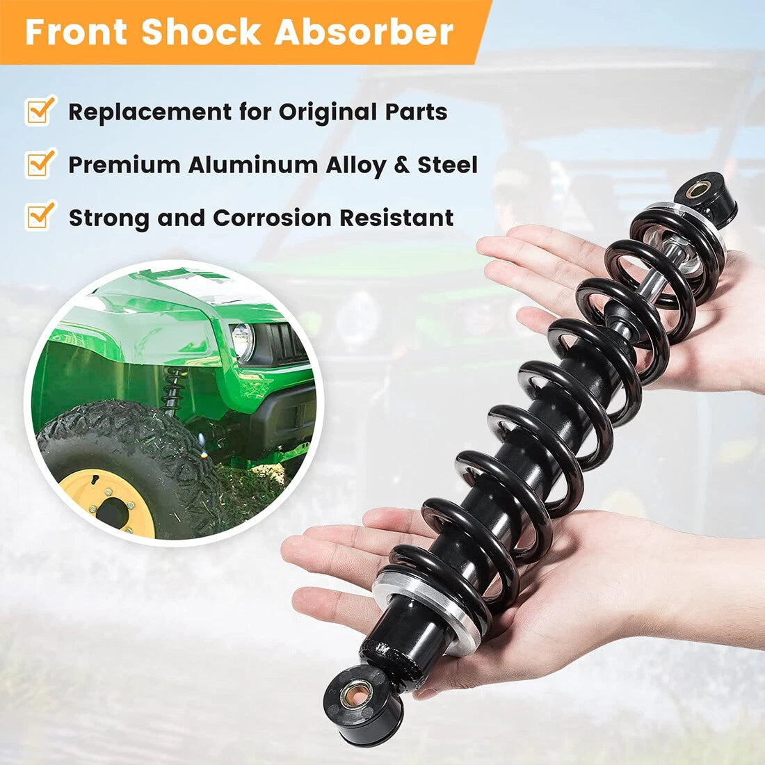 2X Shock Absorber Front Suspension Kit for John Deere Gator TX TH TS