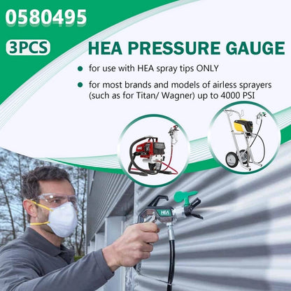 Pressure Gauge for Titan Wagner Airless Paint Sprayer 0580495 580495