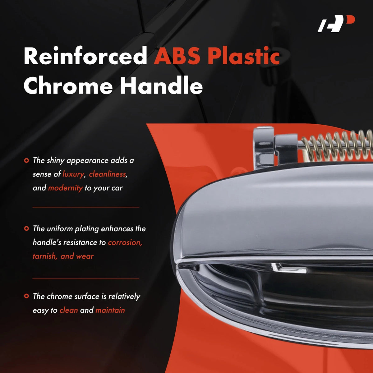 Rear Left Exterior Door Handle for Chevy Aveo 2005–2007, Pontiac G3, 96410184, GM1520140