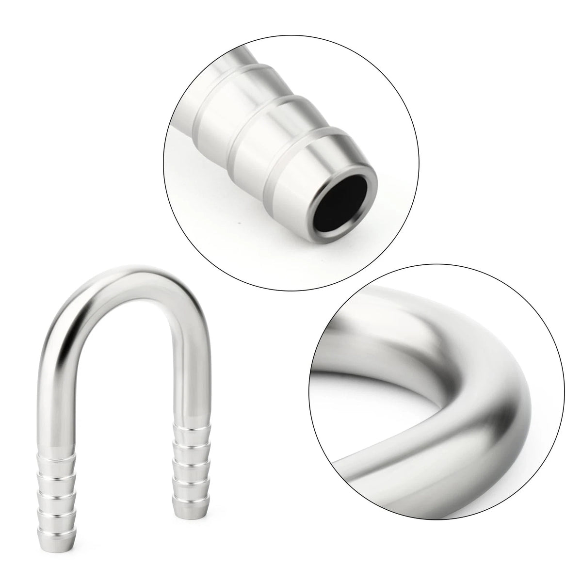 Hose Barb Fittings for - 304 Stainless Steel, U Shape
