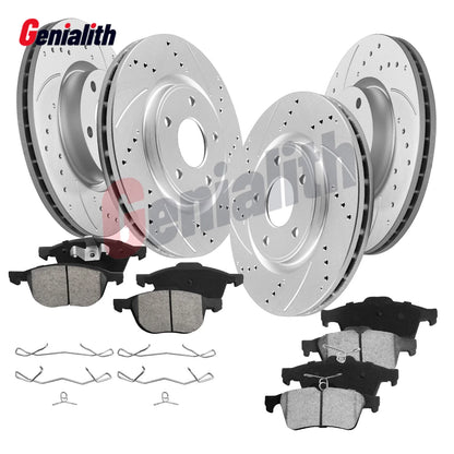 Drilled Rotors and Brake Pads Set for Mazda 3 (2004–2013) Front & Rear