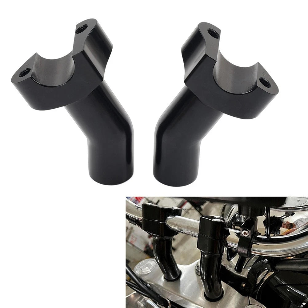 3.5" Pullback Handlebar Risers for Harley Dyna Softail Road King (Fits 1" Bar) Black