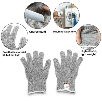 1 Pair Cut Resistant Gloves Level 5 for Kitchen Use
