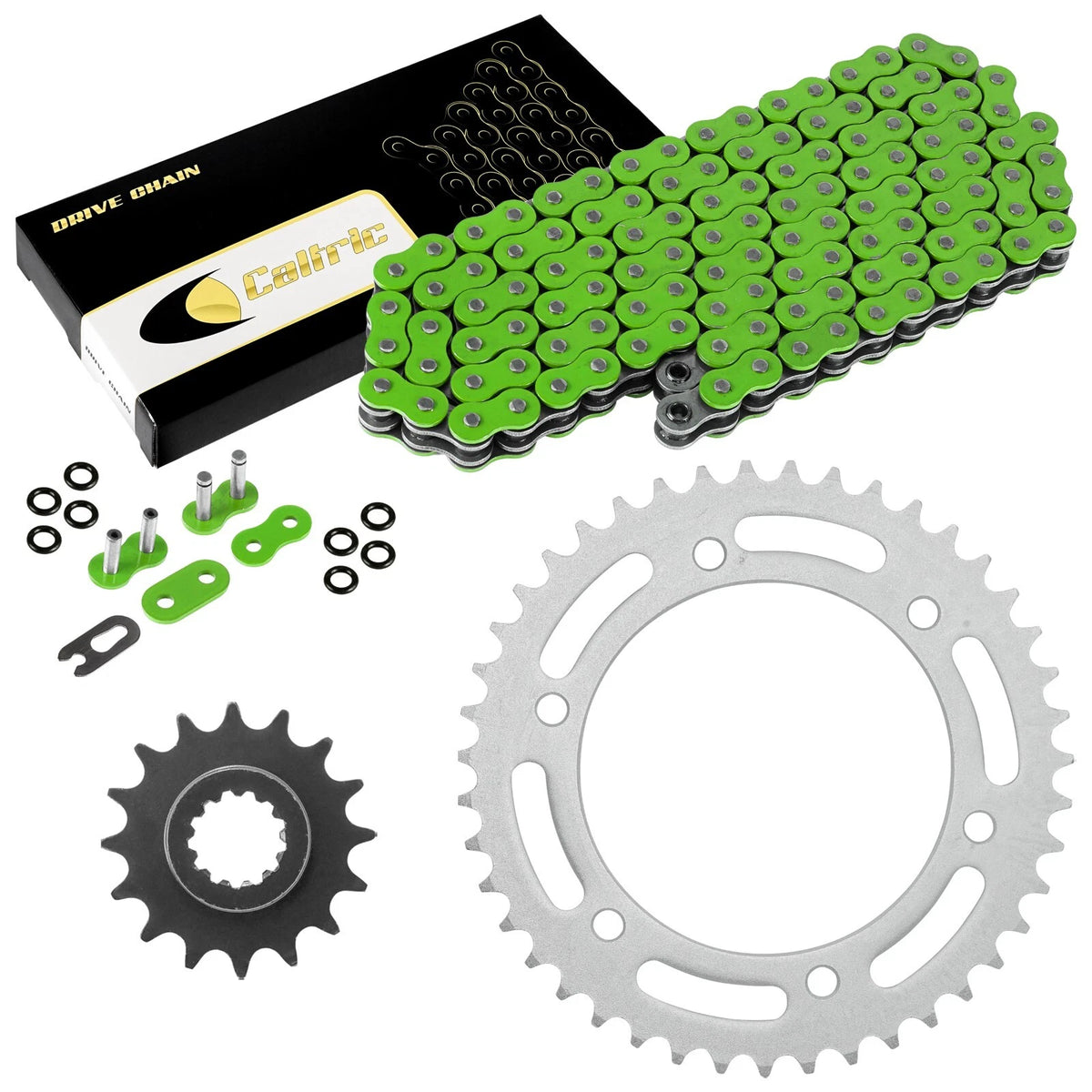Green O-Ring Drive Chain & Sprockets Kit for Honda CBR600RR (2003–2006) EG1047FS100XO