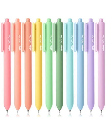 10X Retractable Gel Pens for Journaling, Pastel Multicolor