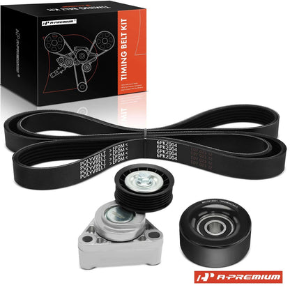 3X Serpentine Belt Drive Component Kit for Chevrolet Camaro Pontiac (90K38195)