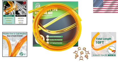 10FT Flexible Fuel Line Hose for Chainsaws (Compatible with )