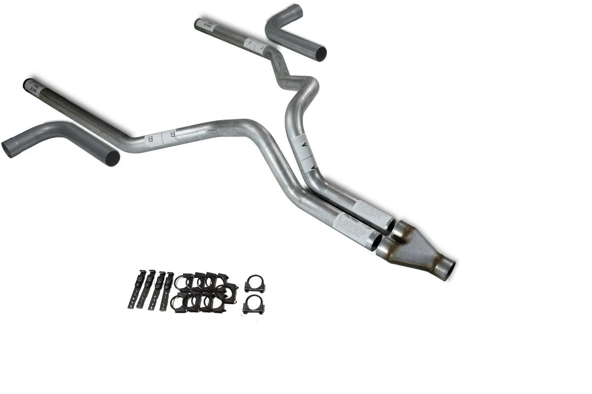 3" Dual Exhaust Kit for Chevy GMC 1500 (1999–2006) - Y Pipe, Side Exit