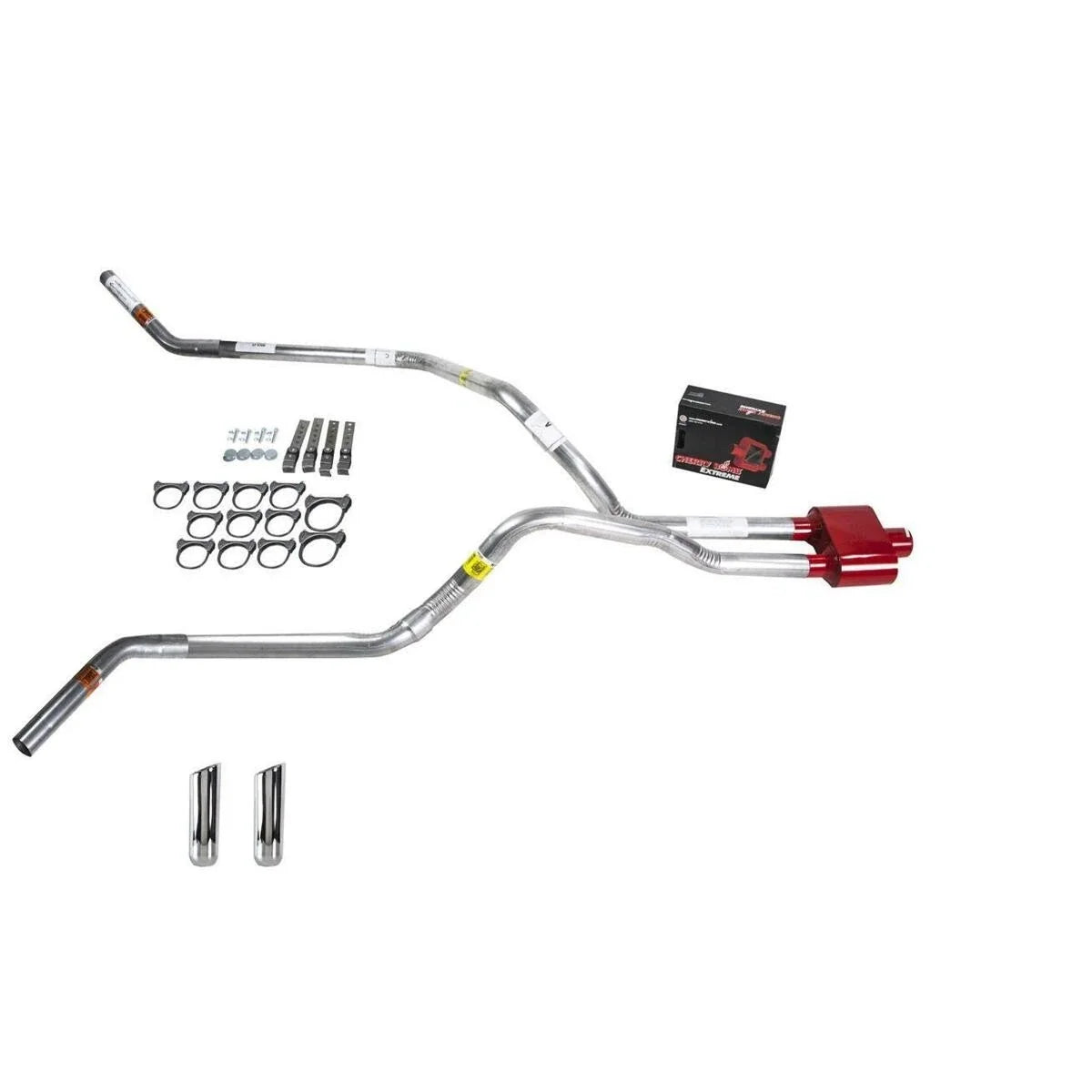 Dual Exhaust 2.5" Pipe for Tundra (2000–2007) - Cherry Bomb Extreme RW Tip