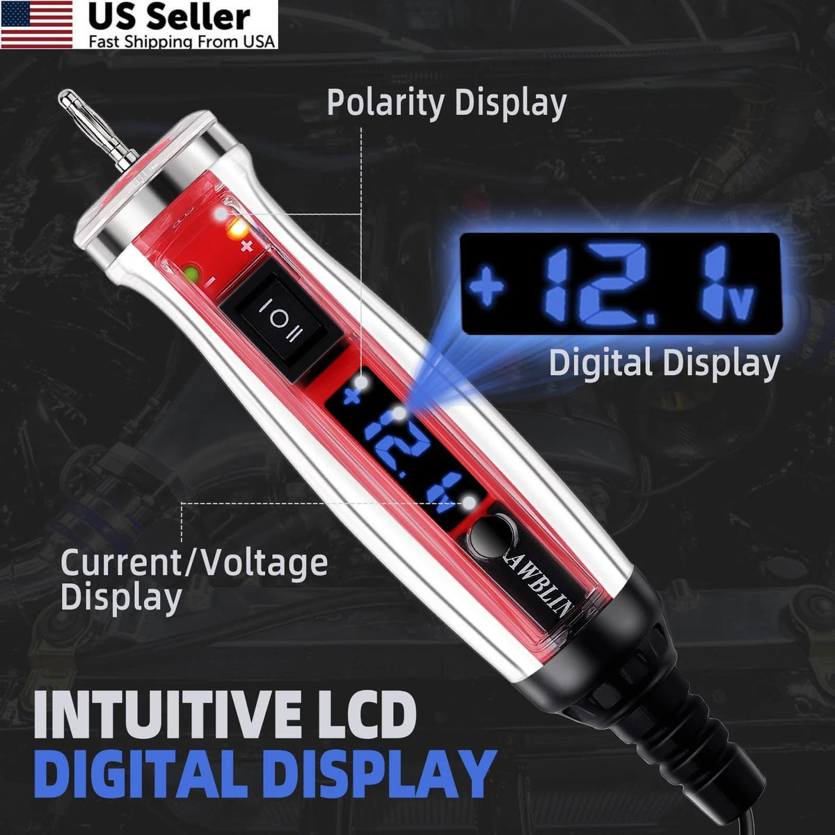 Power Circuit Probe Tester Kit for Automotive (LCD Digital)