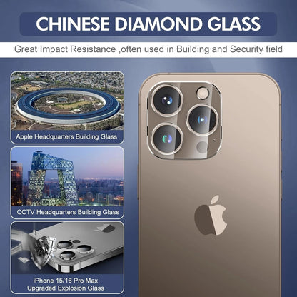 3PCS Rear Back for iPhone 16 Pro/16 Pro Max/15 Pro/15 Max Transparent