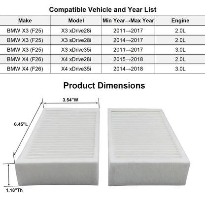 Cabin Air Filter for BMW 3 Series (2012–2019)