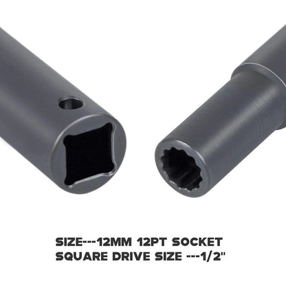 12MM 12PT 1/2" Rocker Arm Shaft Extra Deep Socket J-44706 for Detroit Diesel 60