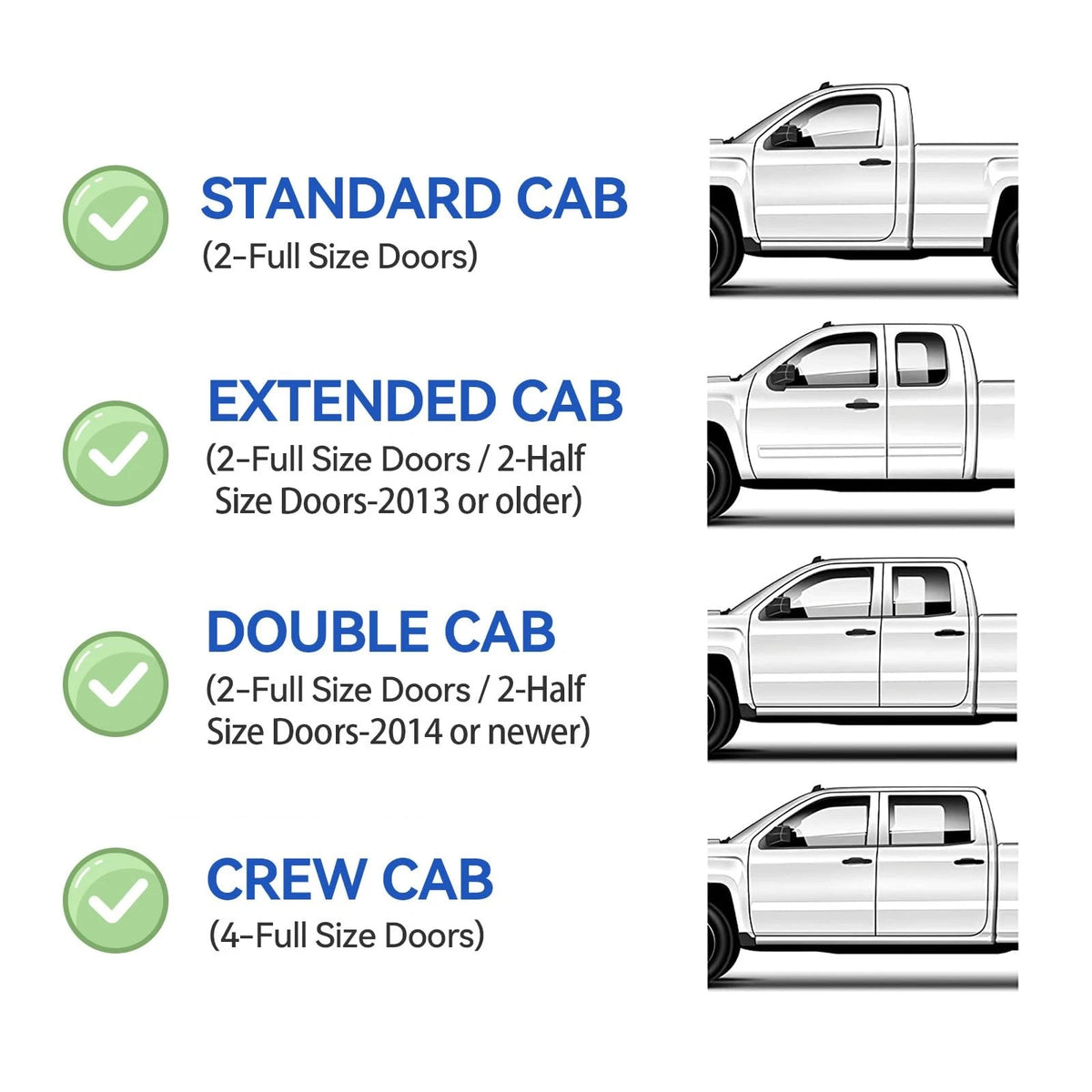 2X Window Visors Rain Guards for Chevy Silverado/Sierra (1999–2006)