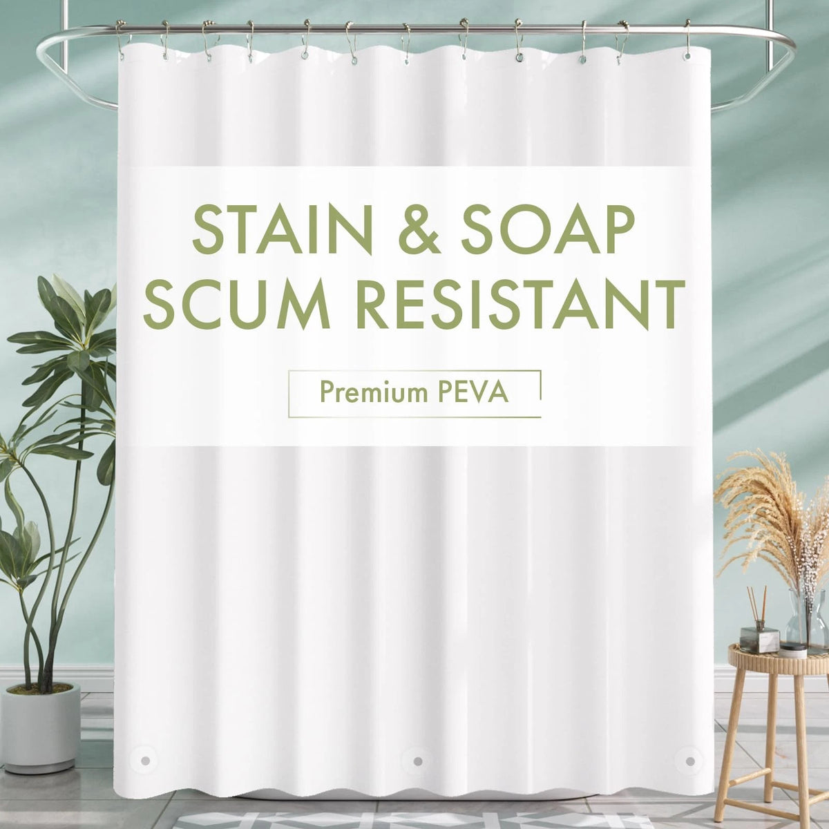 Extra Long Shower Curtain Liner for (72"W x 84"L)