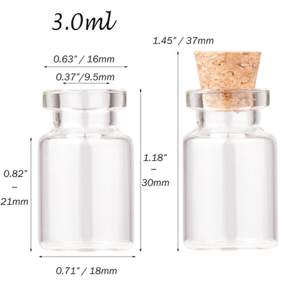 36PCS Tiny Glass Bottles with Corks for Crafts and Storage