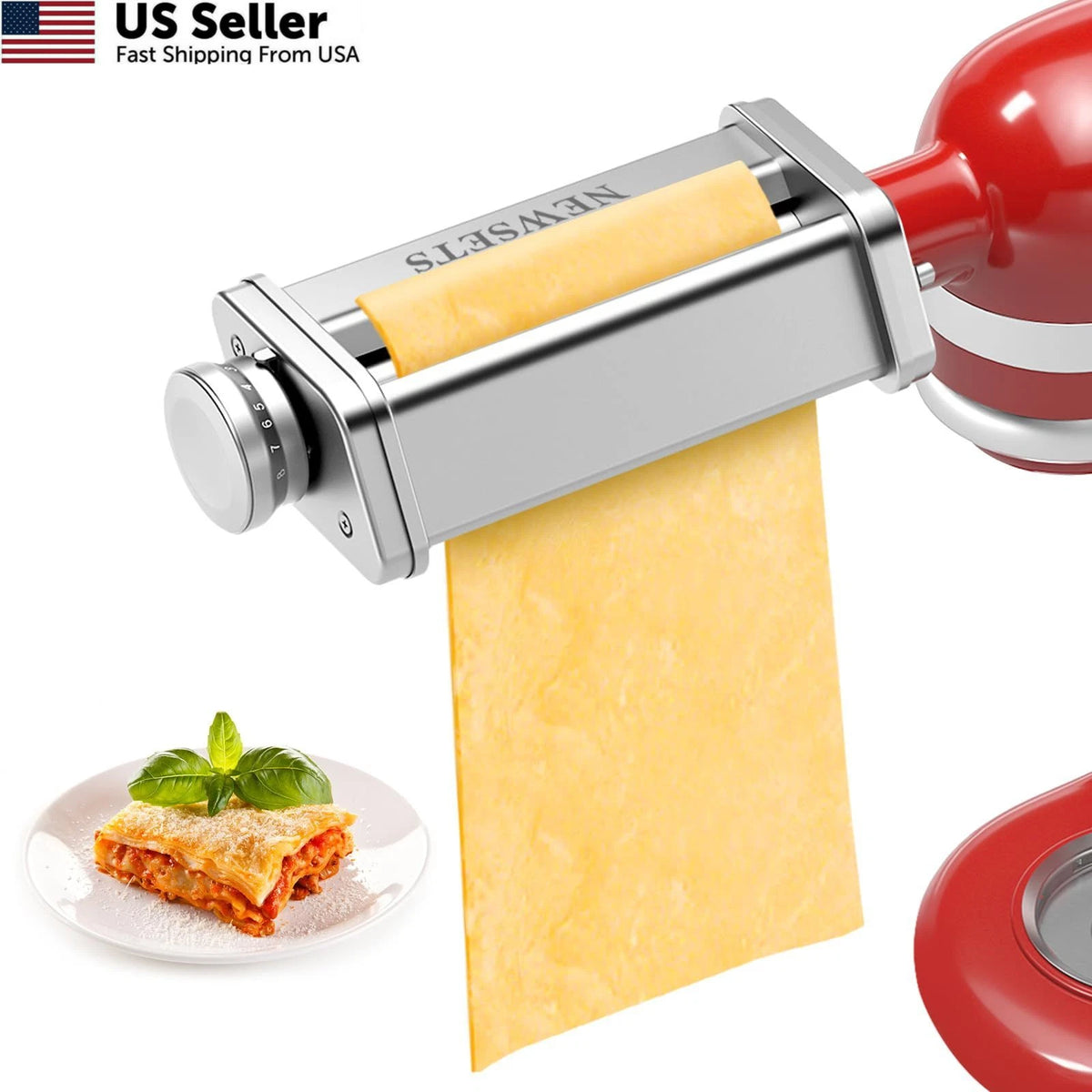 Pasta Roller Attachment for KitchenAid Stand Mixer