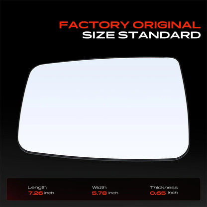 Driver Manual Mirror Glass for Ram 1500 2011–2024, 2500 2011–2018, 68050297AA, CH1324116