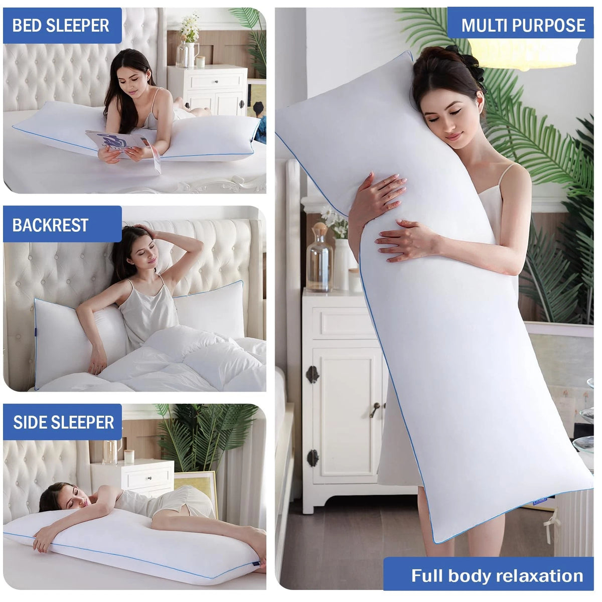 Memory Foam Body Pillow Insert for Full Body Support (Adults)