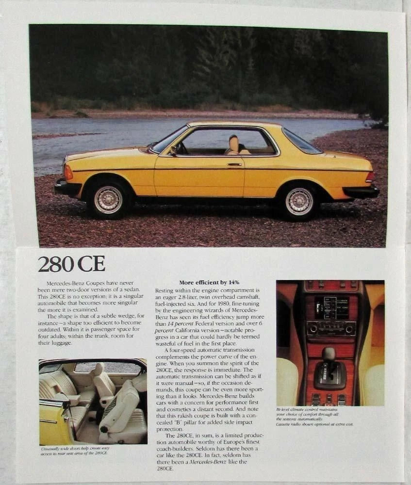 Flip-Up Sales Brochure for Mercedes-Benz 240 280 300 450 (1980)