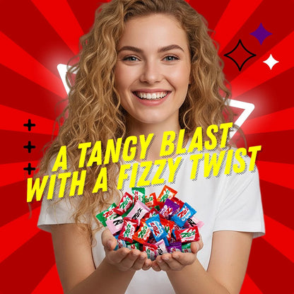 Fizzy Sour Candy Bulk - Retro Italian Hard Candy (Individually Wrapped)