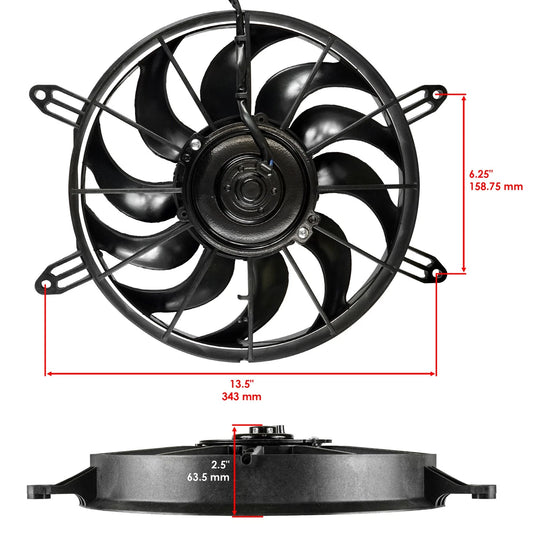 Radiator Cooling Fan Motor for Polaris Sportsman 450 (2016–2020) RF140 - LAR, 2411330