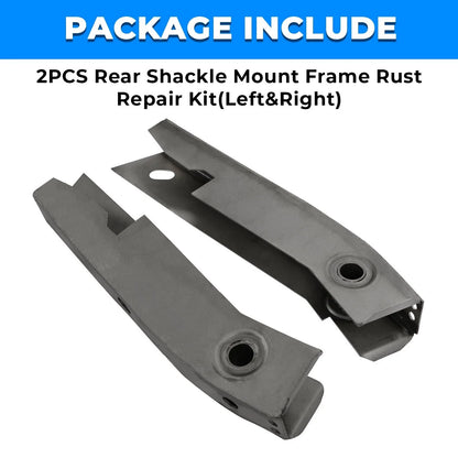 2X Rust Repair Kit for Rear Shackle Mount Frame Jeep Wrangler YJ 1986-1995